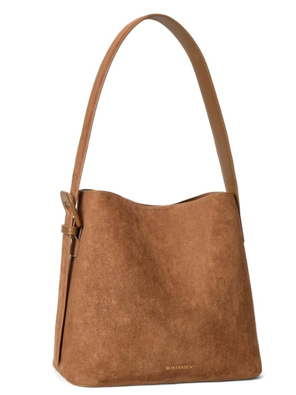 Suede Bucket Bag for Women, Hobo Purse with Adjustable Strap
